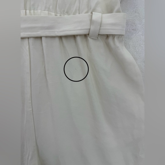 Nine West Utility Khaki Canvas Beige Cream Pant Jumpsuit size large Easter party - Picture 15 of 16